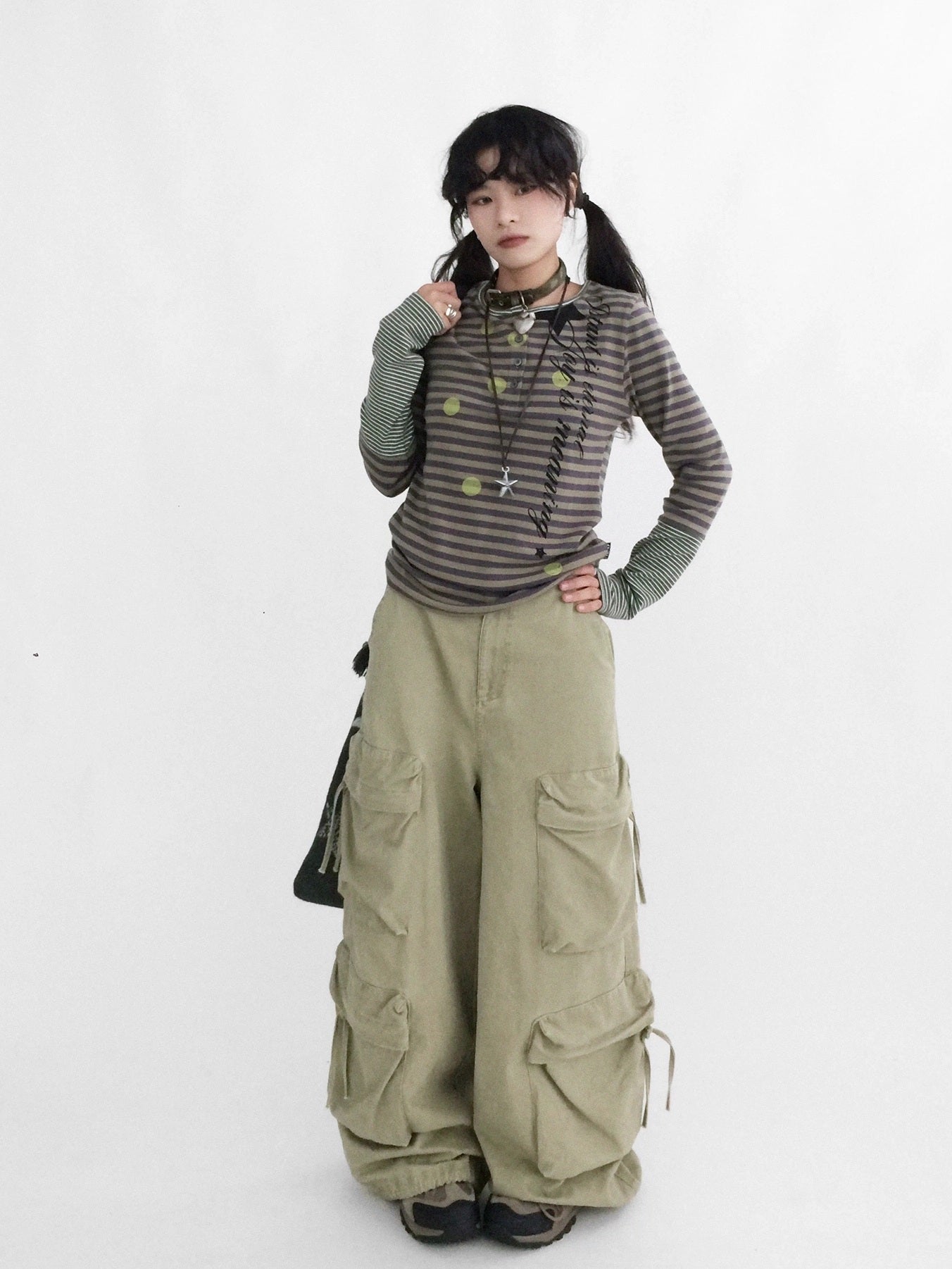 innomoood Moisture Wicking Psychedelic Striped Patchwork Straight Fit Women T-Shirt