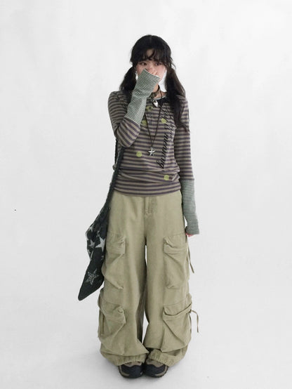 innomoood Moisture Wicking Psychedelic Striped Patchwork Straight Fit Women T-Shirt