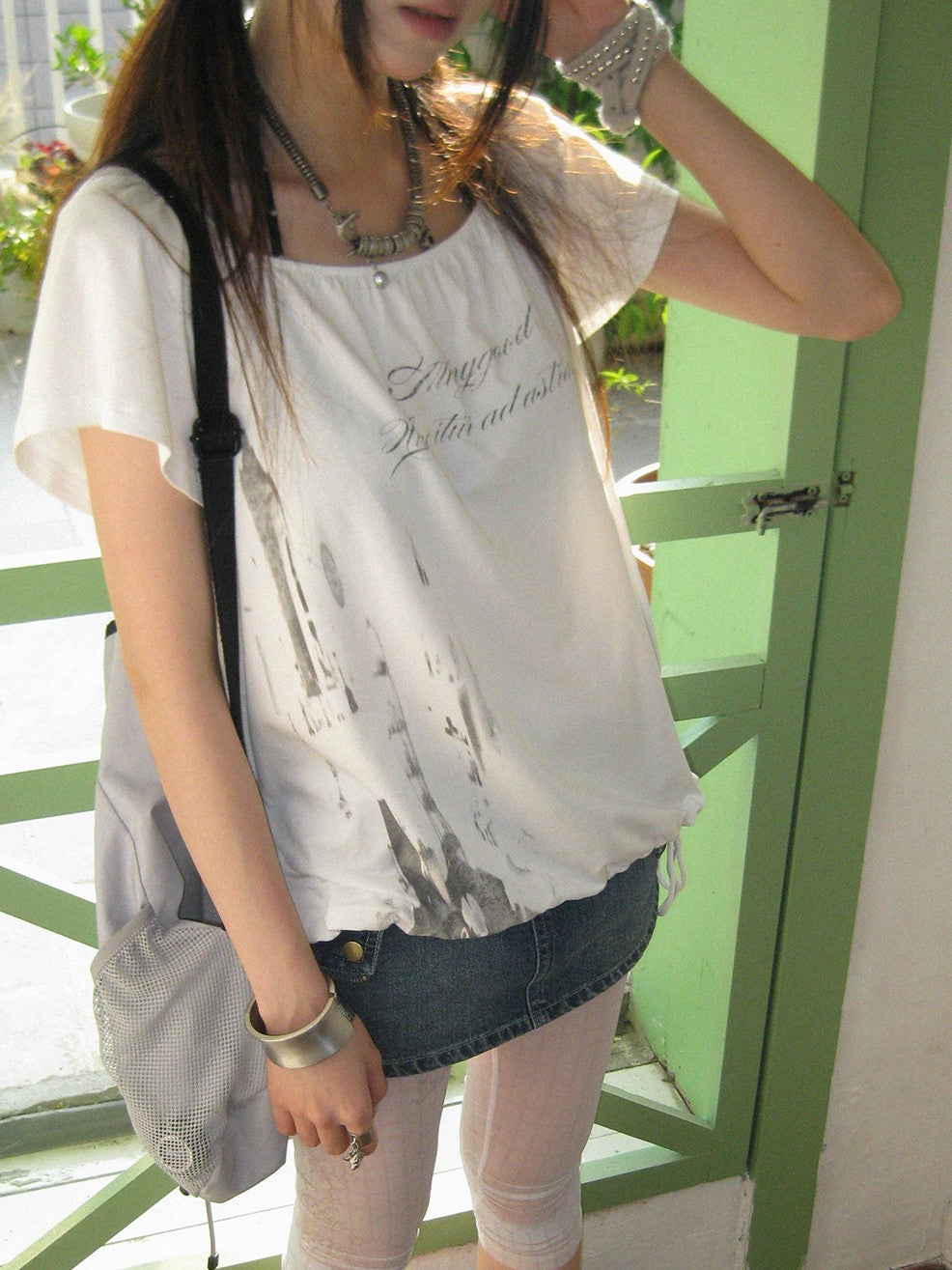 innomoood Multiway Asymmetric Drawstring Letter Print Women&