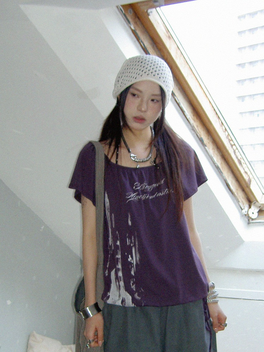 innomoood Multiway Asymmetric Drawstring Letter Print Women&