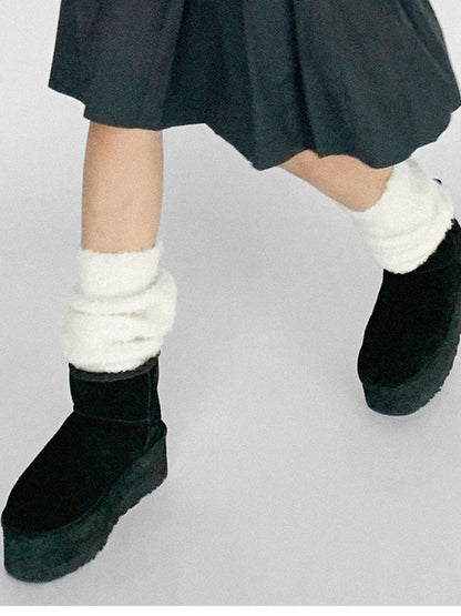 innomoood Navy Collar Contrast Cotton Coat Embroidery Detailing