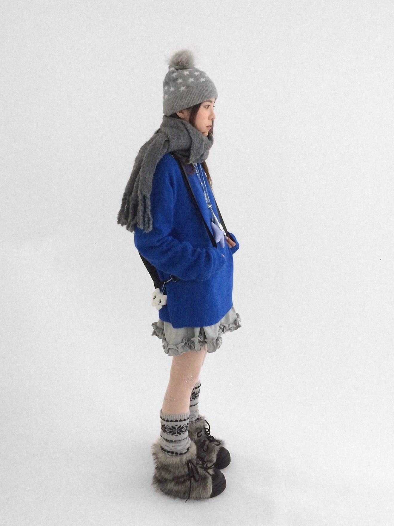 innomoood Office Ready Crew Neck Long Sleeve Solid Pullover Regular Fit Women Sweater