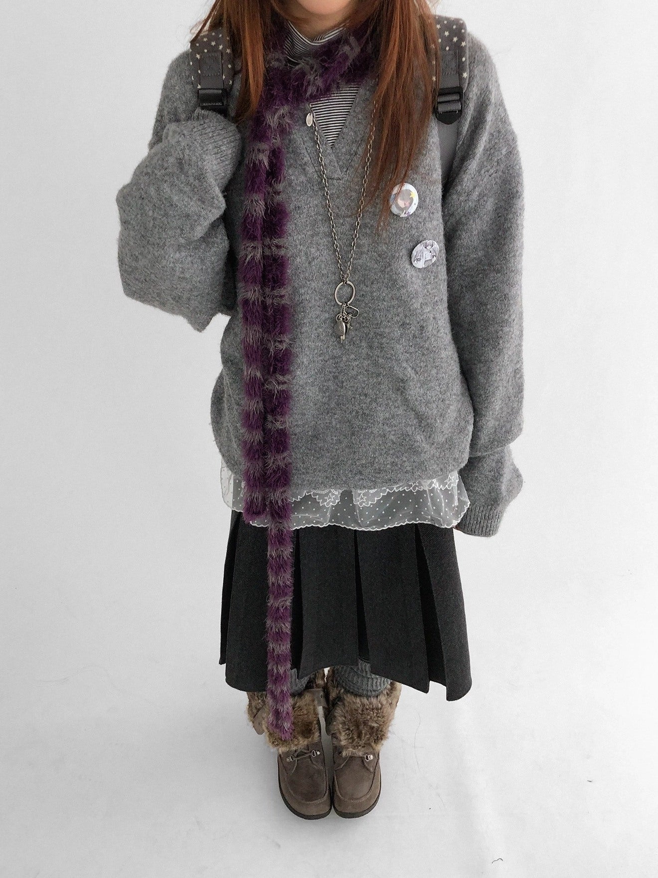 innomoood Office Ready Crew Neck Long Sleeve Solid Pullover Regular Fit Women Sweater