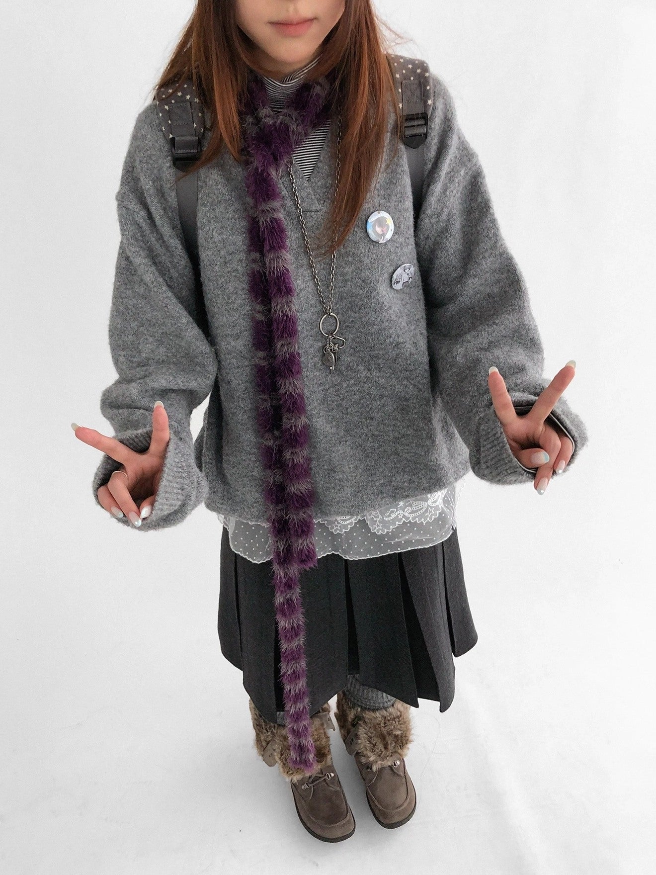 innomoood Office Ready Crew Neck Long Sleeve Solid Pullover Regular Fit Women Sweater