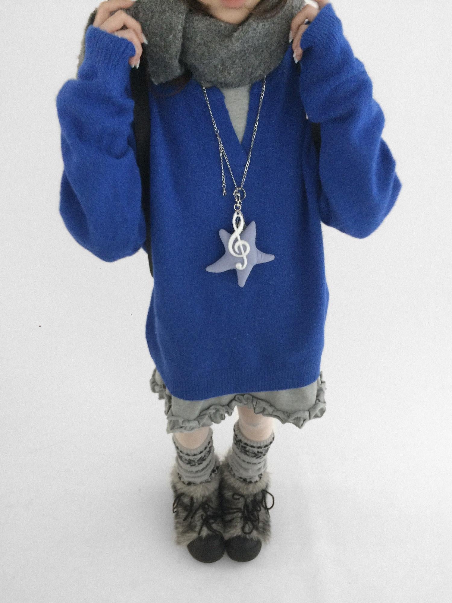 innomoood Office Ready Crew Neck Long Sleeve Solid Pullover Regular Fit Women Sweater