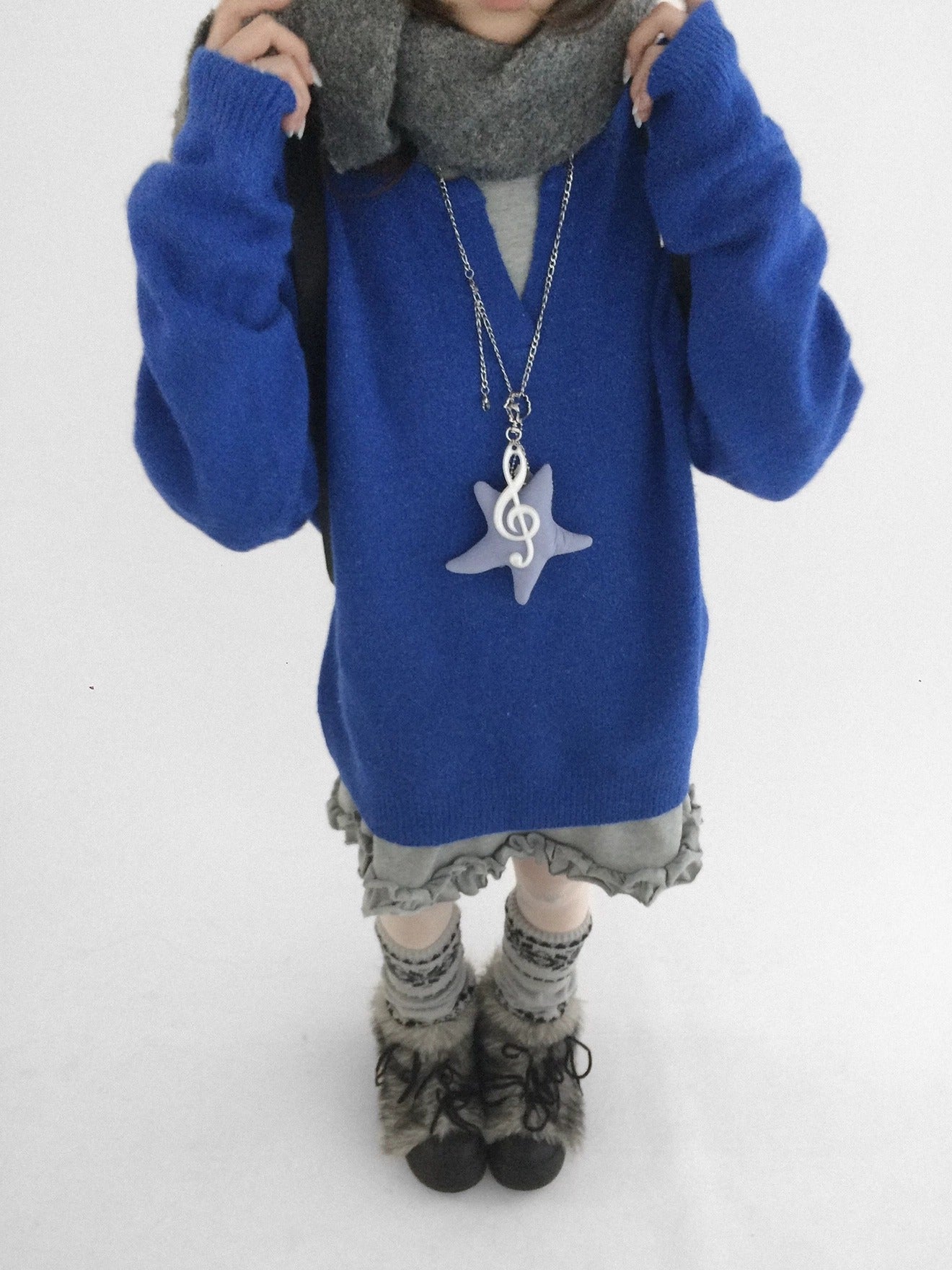 innomoood Office Ready Crew Neck Long Sleeve Solid Pullover Regular Fit Women Sweater