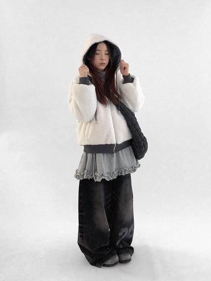 innomoood Oversized Zip Up Streetwear Hooded Long Sleeve Solid Women Hoodies