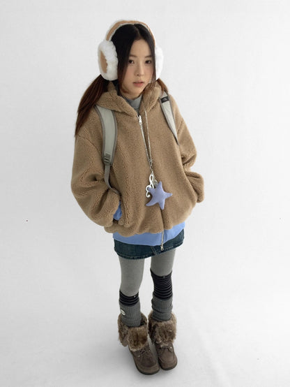 innomoood Oversized Zip Up Streetwear Hooded Long Sleeve Solid Women Hoodies