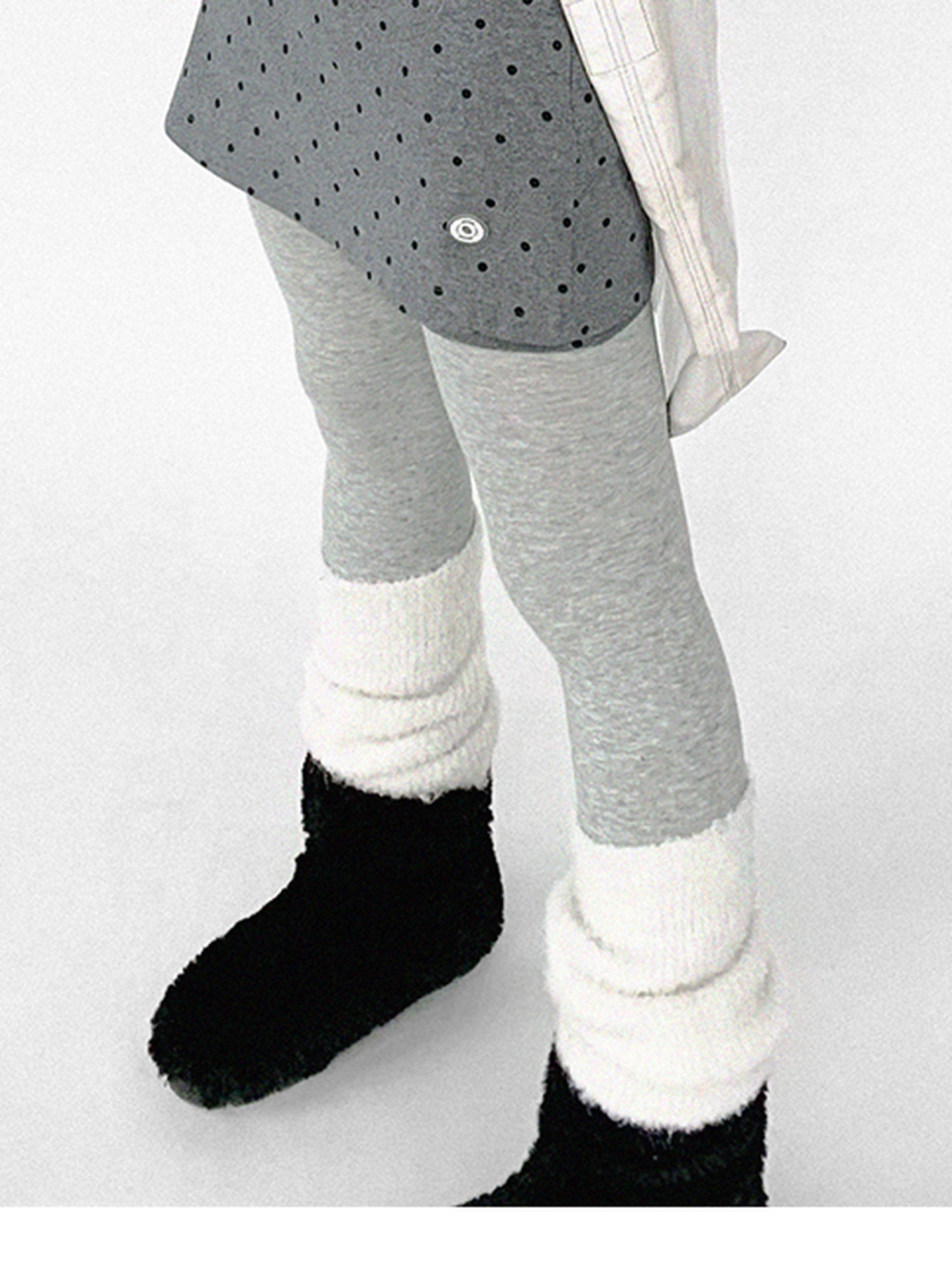innomoood Panda Ear Rib Cotton Hooded Short Jacket