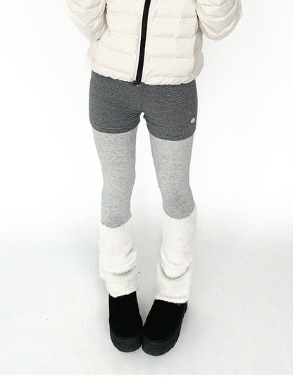 innomoood Panda Ear Rib Cotton Hooded Short Jacket