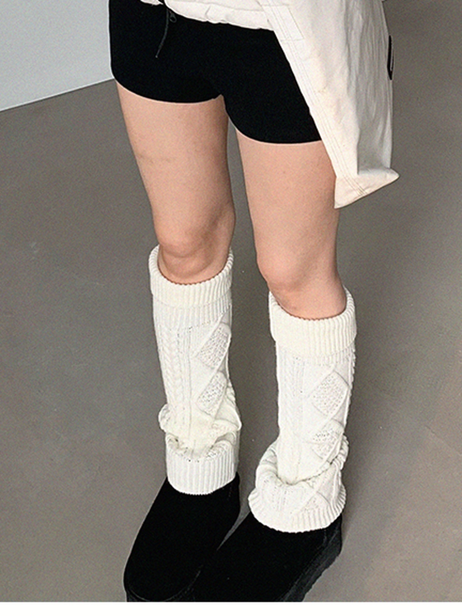 innomoood Panda Ear Rib Cotton Hooded Short Jacket