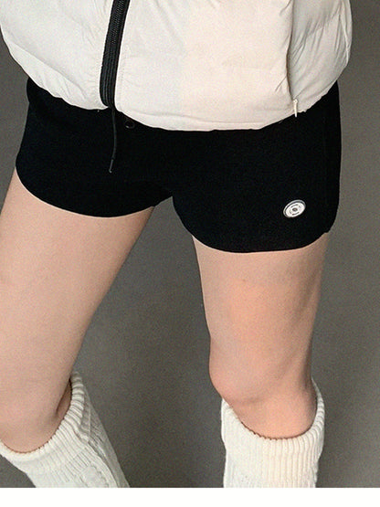 innomoood Panda Ear Rib Cotton Hooded Short Jacket