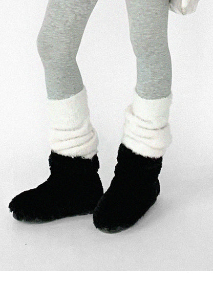 Panda Ear Rib Cotton Hooded Short Jacket