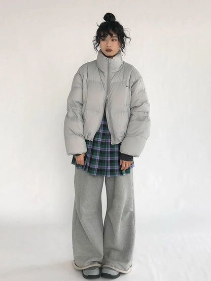 Plaid Wrap Skirt with Velvet Belt