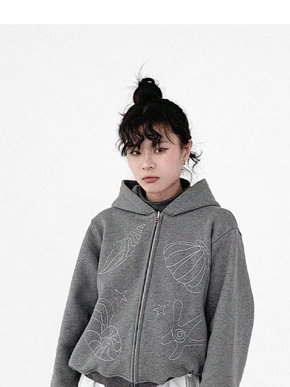 Pleated Skirt With Bear Embroidery And Dot Mesh Overlay