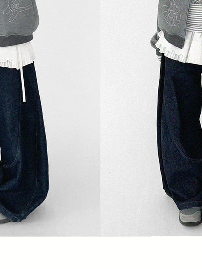 Pleated Skirt With Bear Embroidery And Dot Mesh Overlay