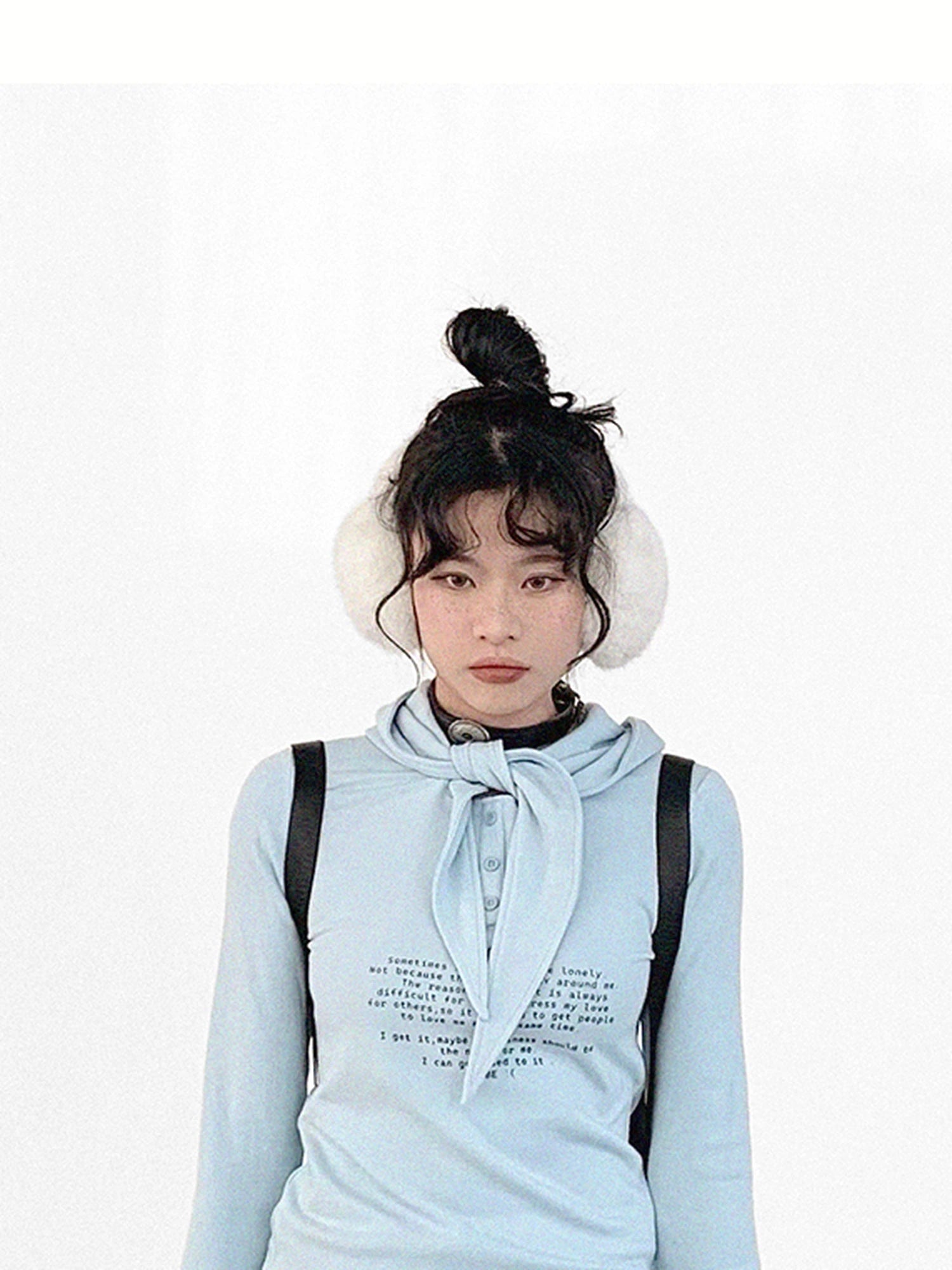 Pleated Skirt With Bear Embroidery And Dot Mesh Overlay