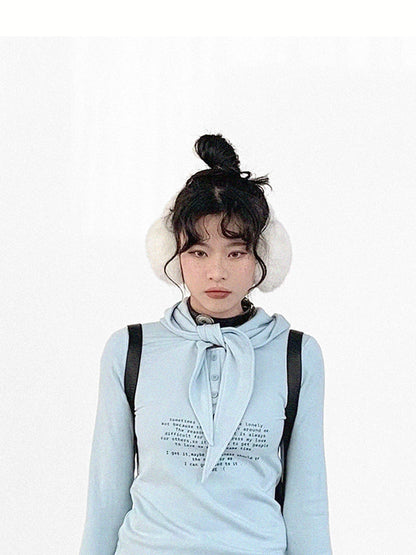 Pleated Skirt With Bear Embroidery And Dot Mesh Overlay