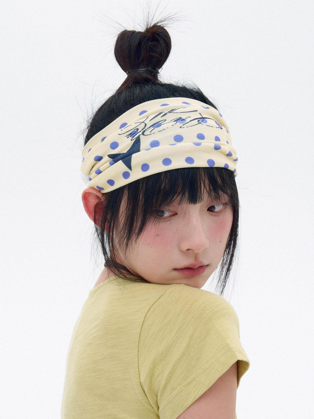 innomoood Polka Dot Star Print Elastic Wide Headband Women&