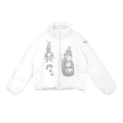 innomoood_Polyester_Filled_Loose_Cartoon_Stand_Collar_Women_Nylon_Snow_White_Puffer_Jacket_MISSTT