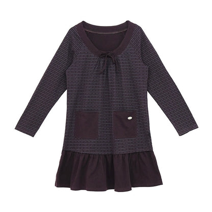 innomoood_Print_Ruched_Long_Sleeve_Raglan_A_Line_Women&