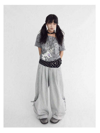 innomoood Rabbit Star Print Slouchy Tee