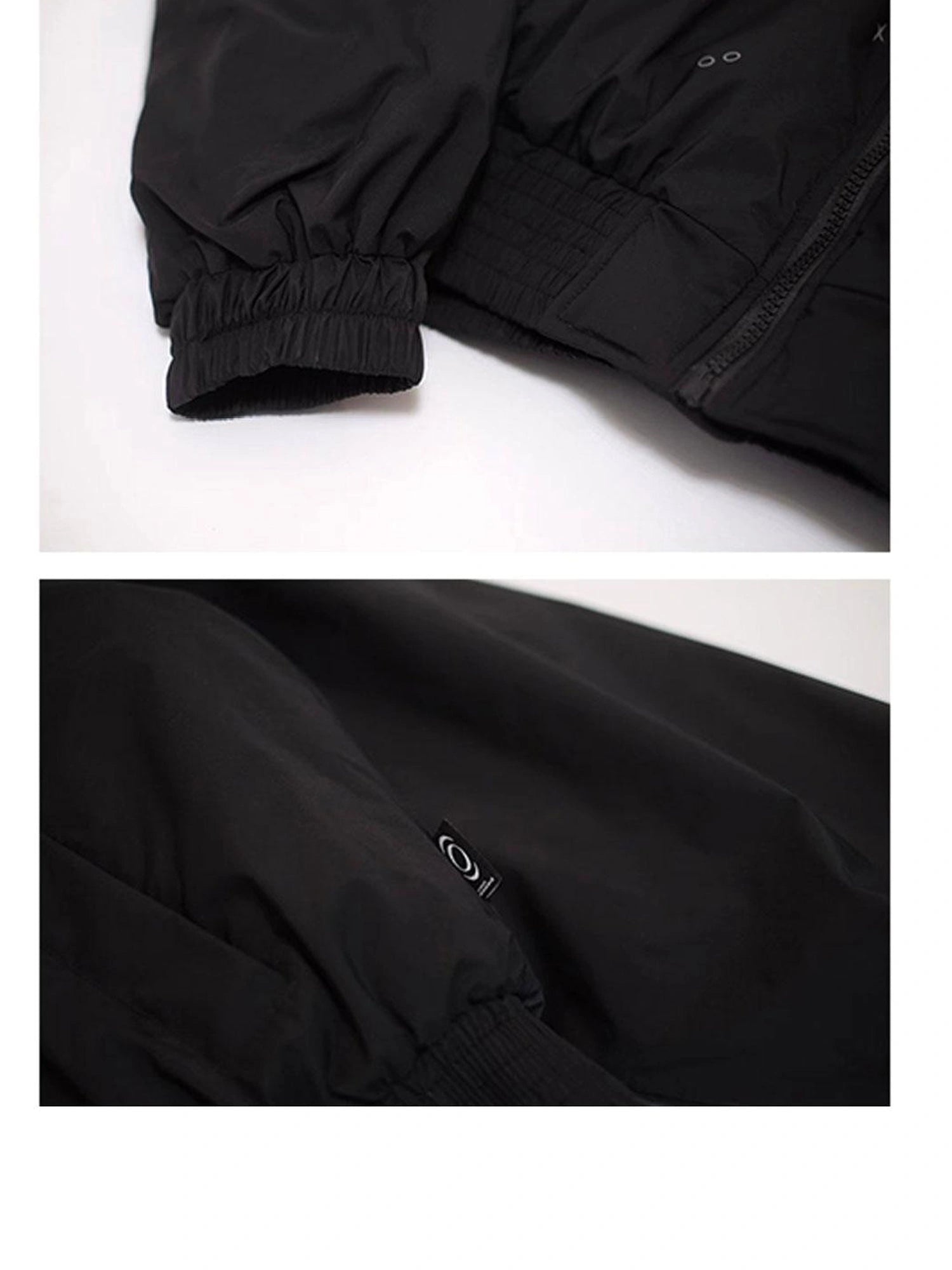 Reflective Star Print Puffer Jacket