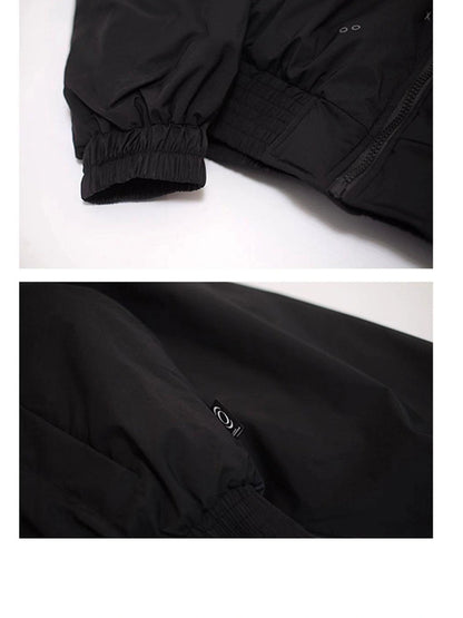 Reflective Star Print Puffer Jacket