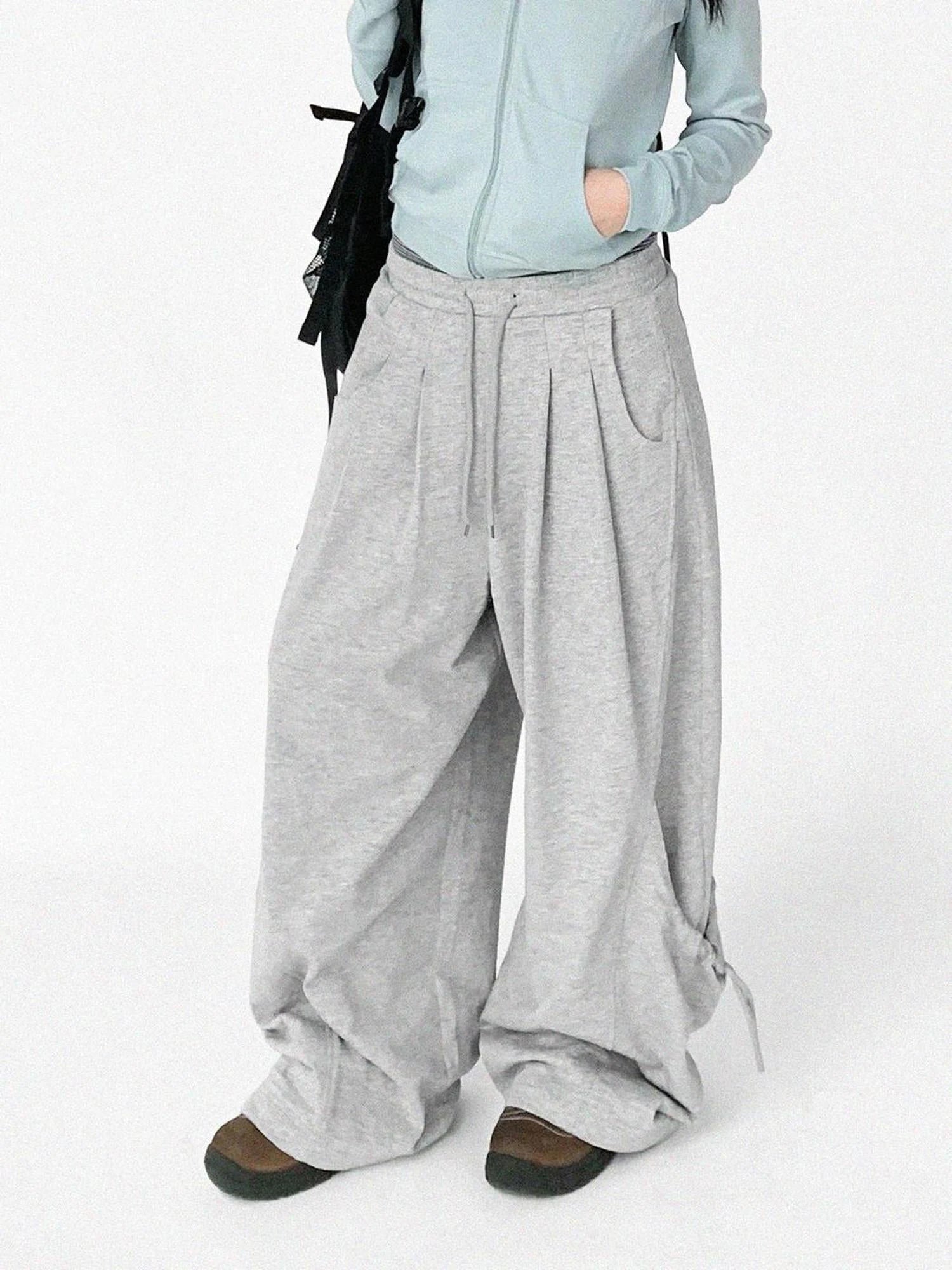 Relaxed Knit Trousers With Elastic Waist