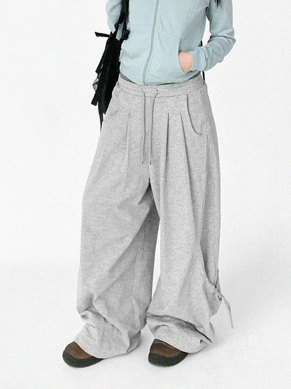 Relaxed Knit Trousers With Elastic Waist