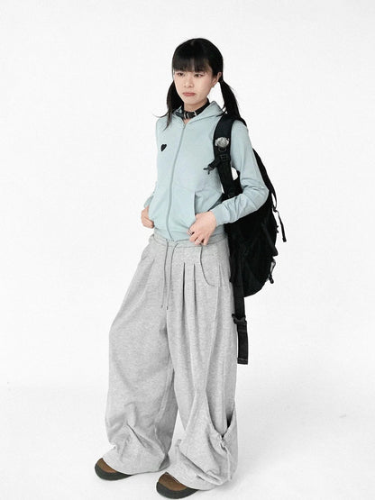 Relaxed Knit Trousers With Elastic Waist