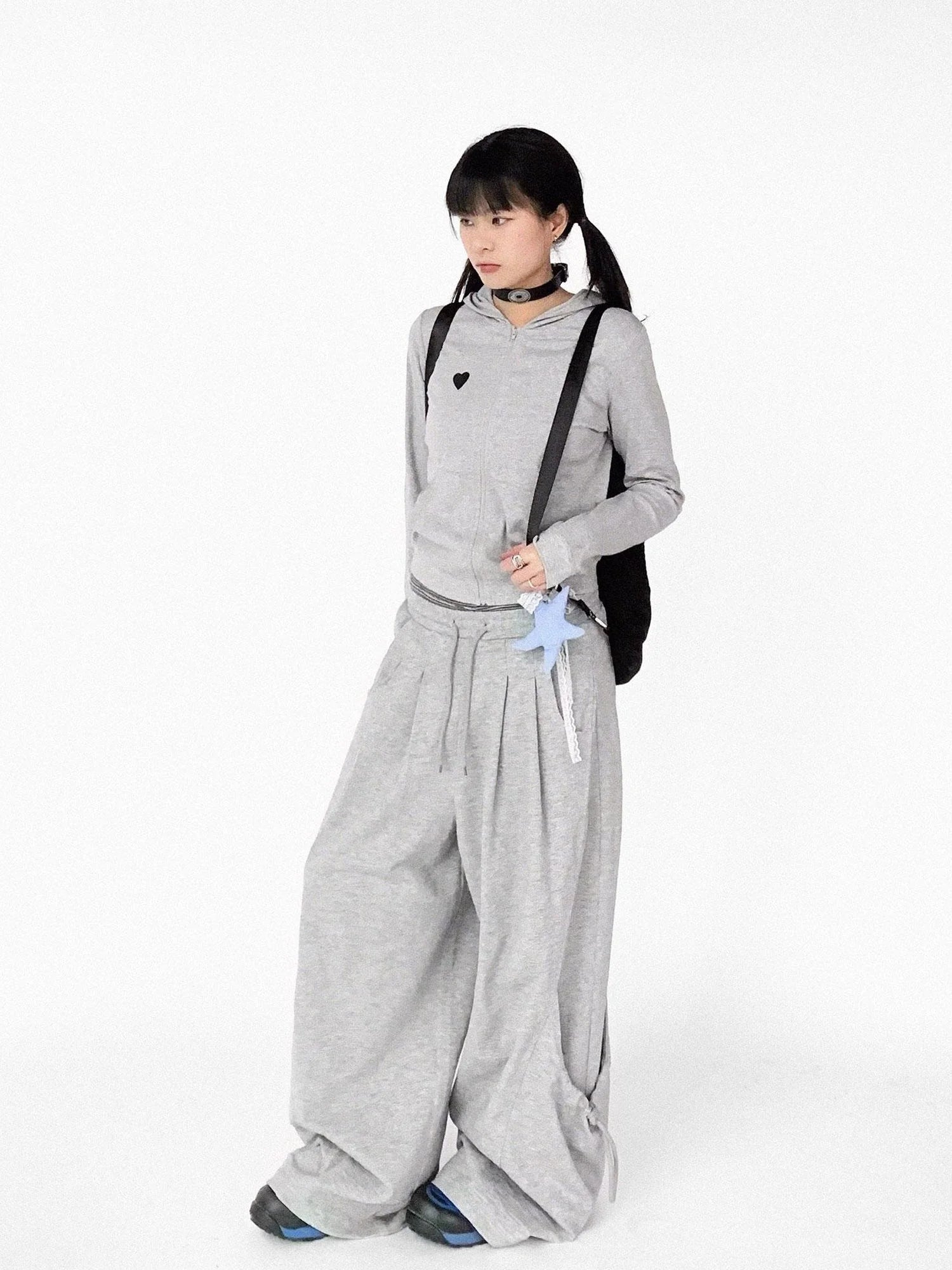 Relaxed Knit Trousers With Elastic Waist