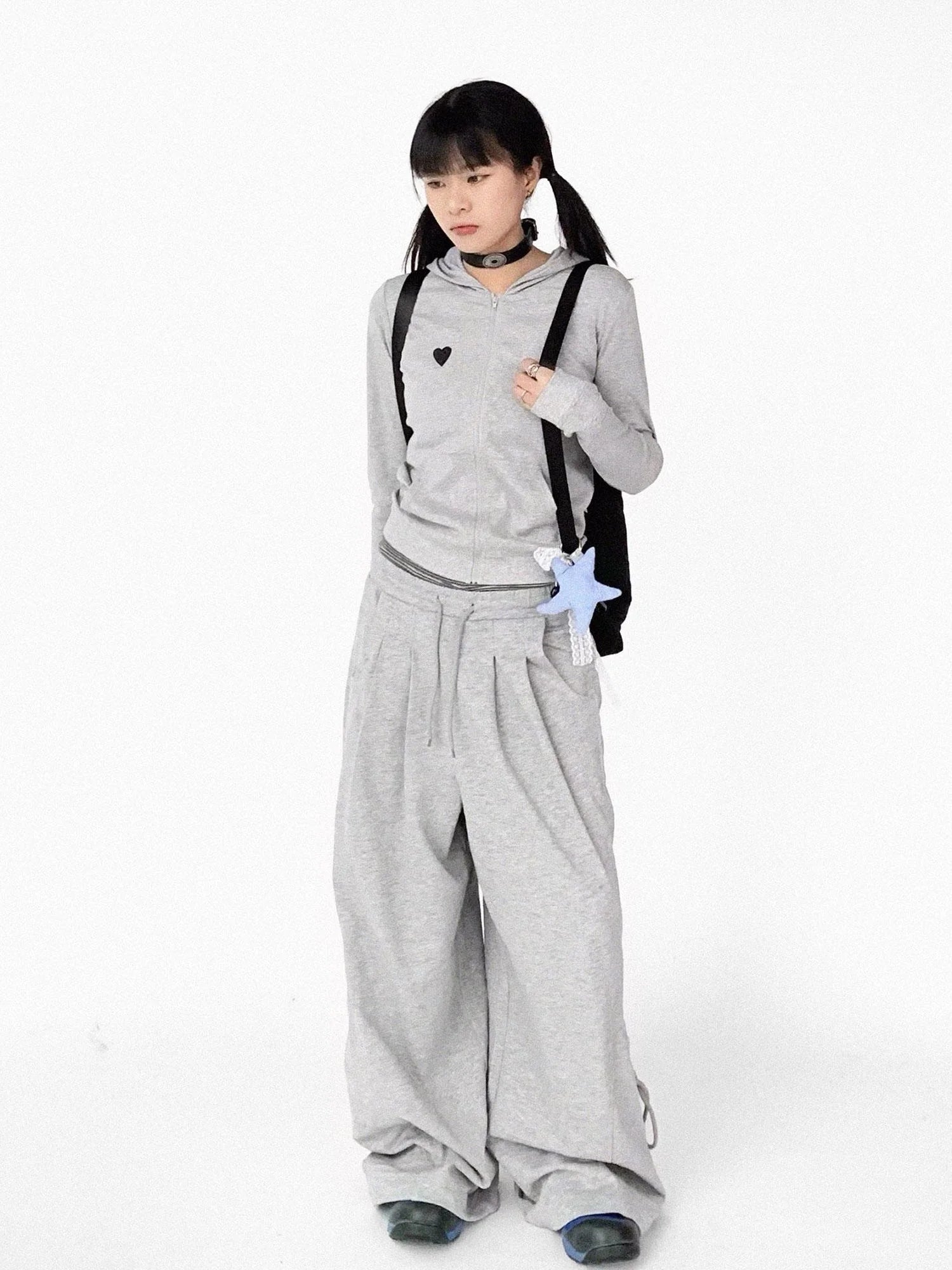 Relaxed Knit Trousers With Elastic Waist