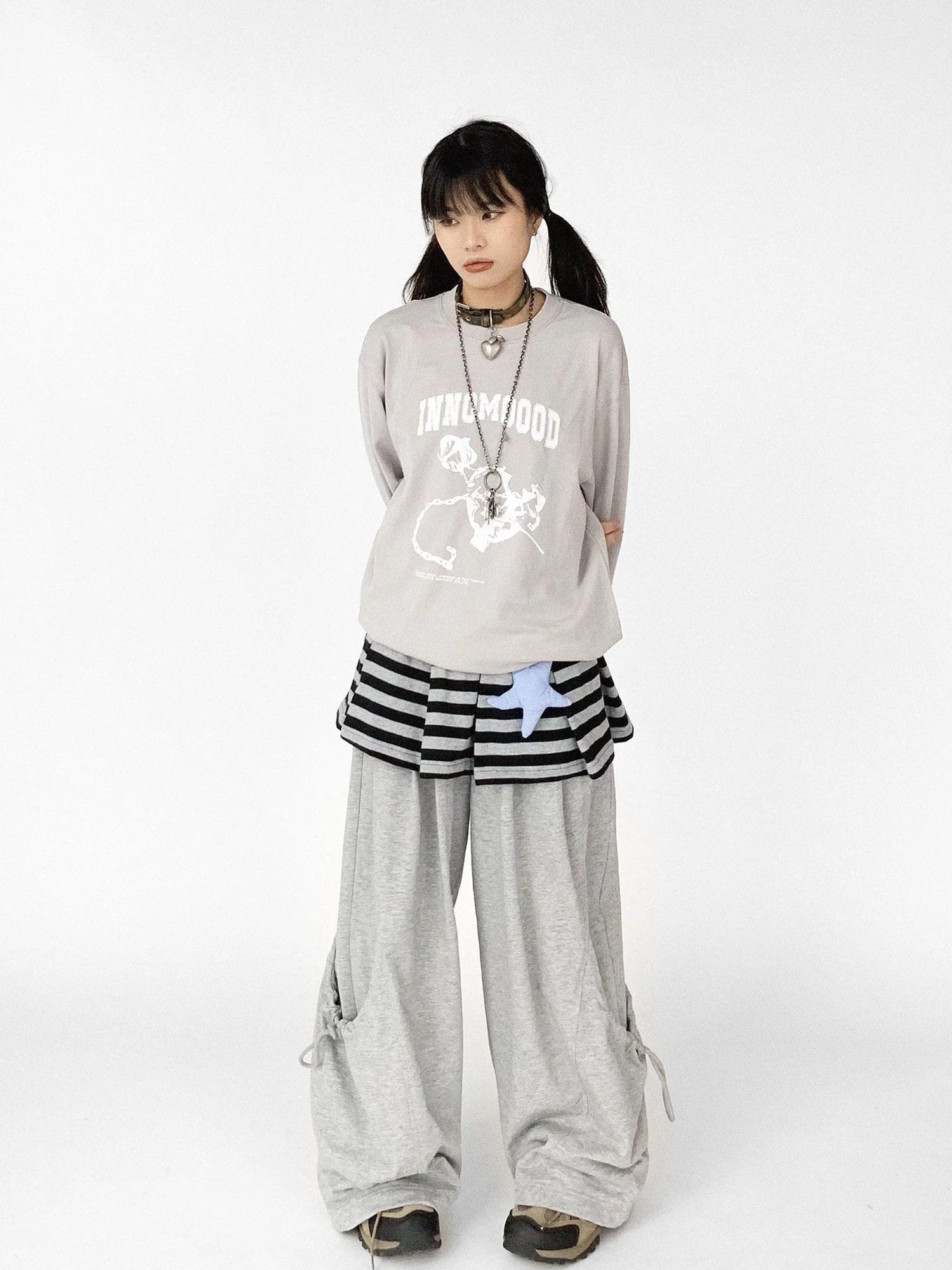 Relaxed Knit Trousers With Elastic Waist