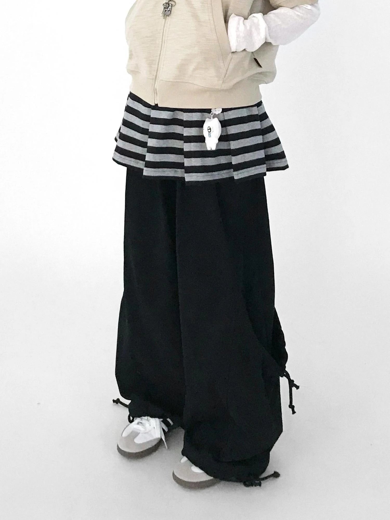 Relaxed Knit Trousers With Elastic Waist