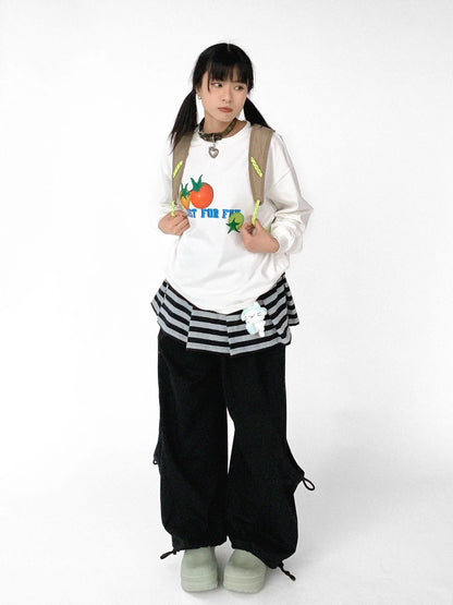 Relaxed Knit Trousers With Elastic Waist