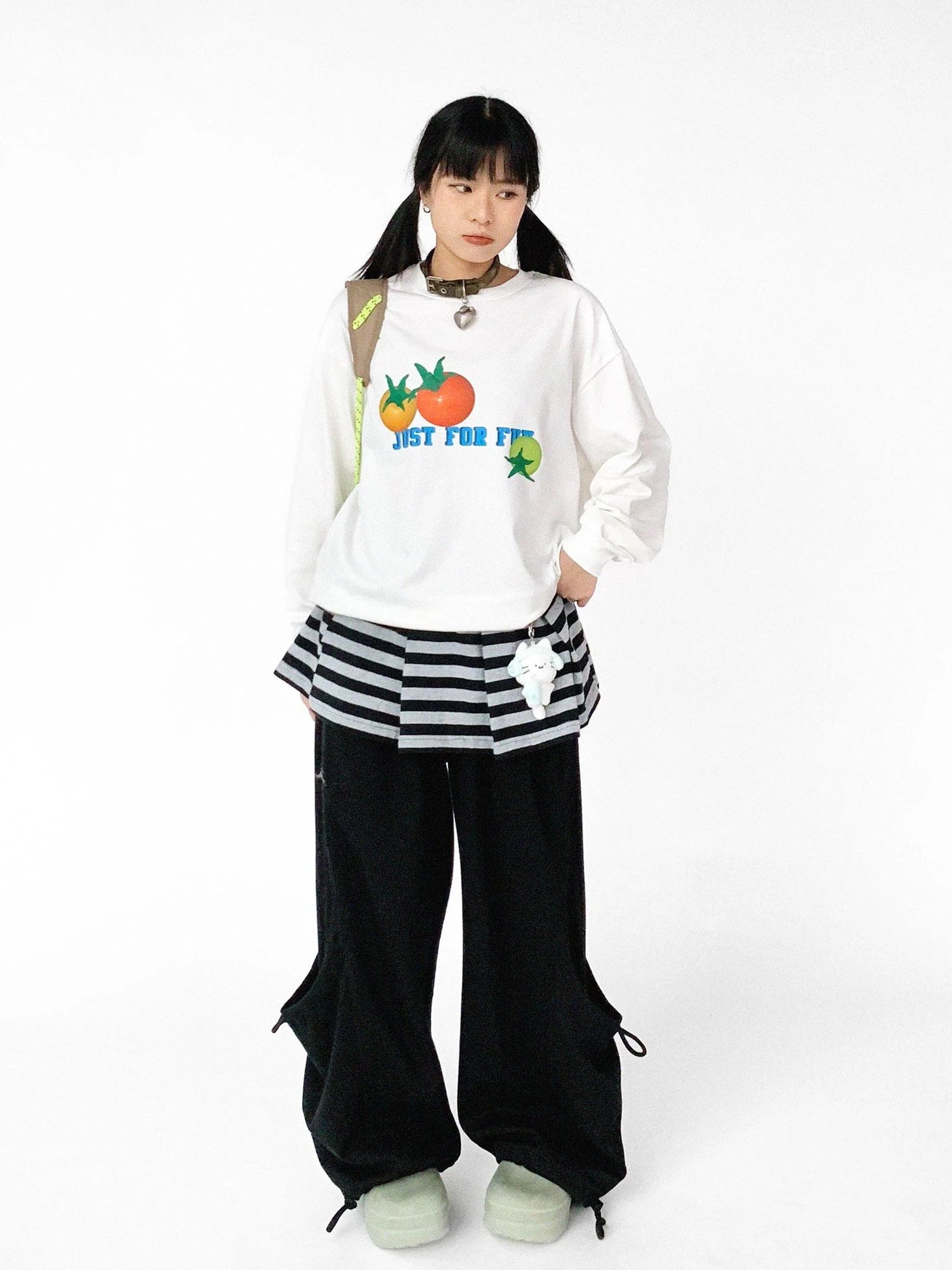 Relaxed Knit Trousers With Elastic Waist