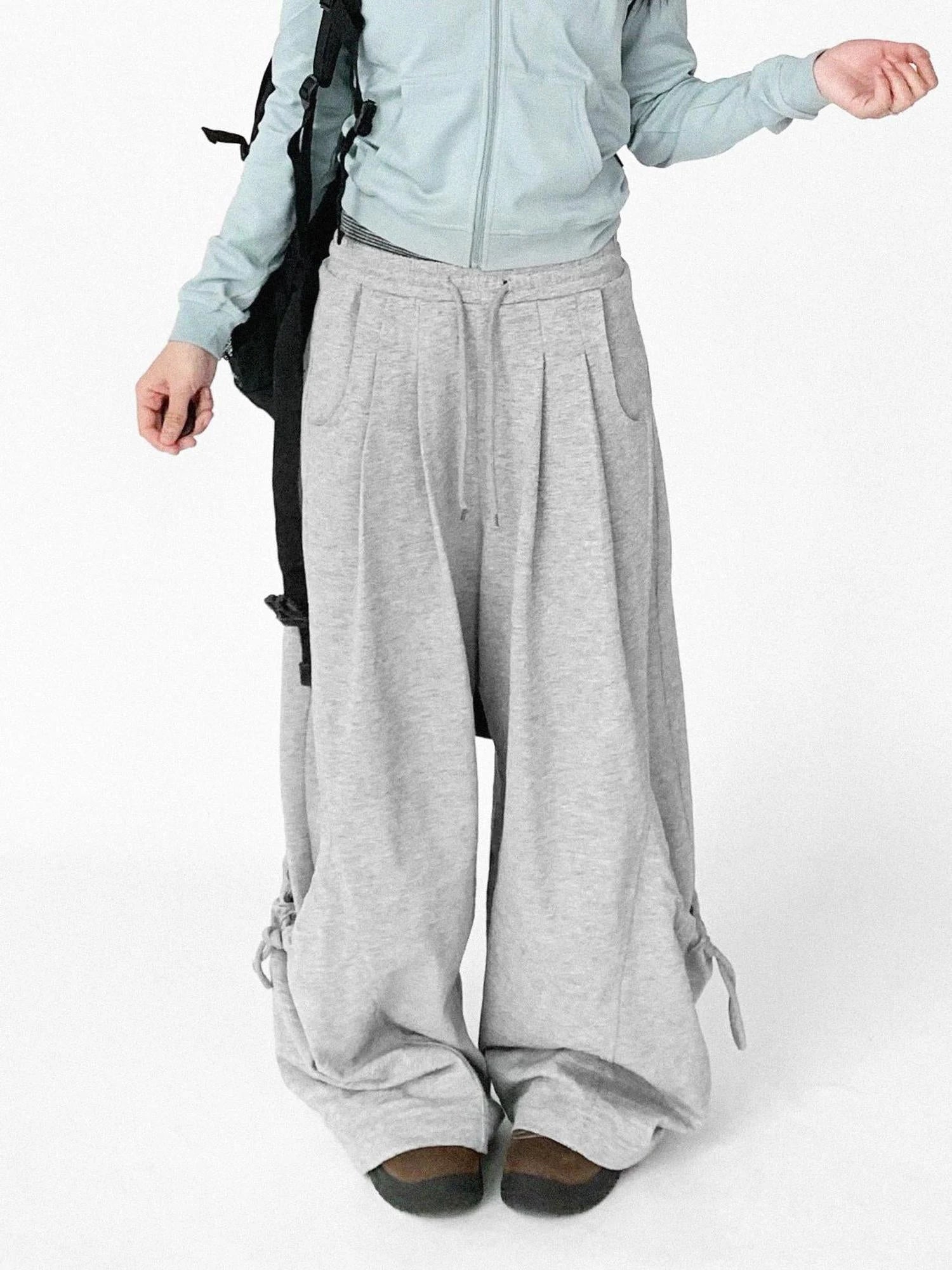 Relaxed Knit Trousers With Elastic Waist