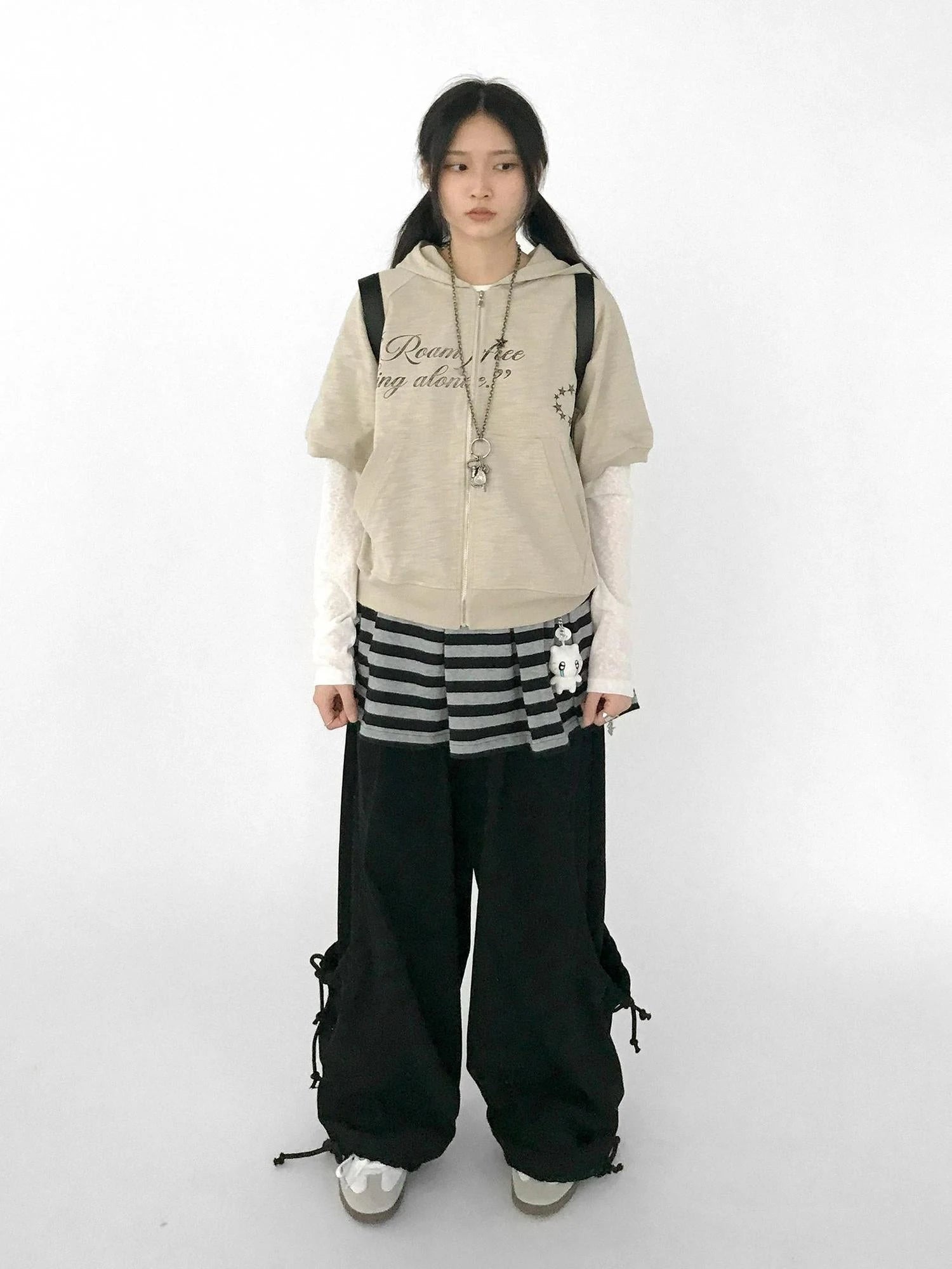 Relaxed Knit Trousers With Elastic Waist