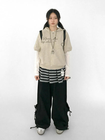 Relaxed Knit Trousers With Elastic Waist