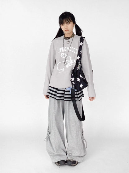 Relaxed Knit Trousers With Elastic Waist