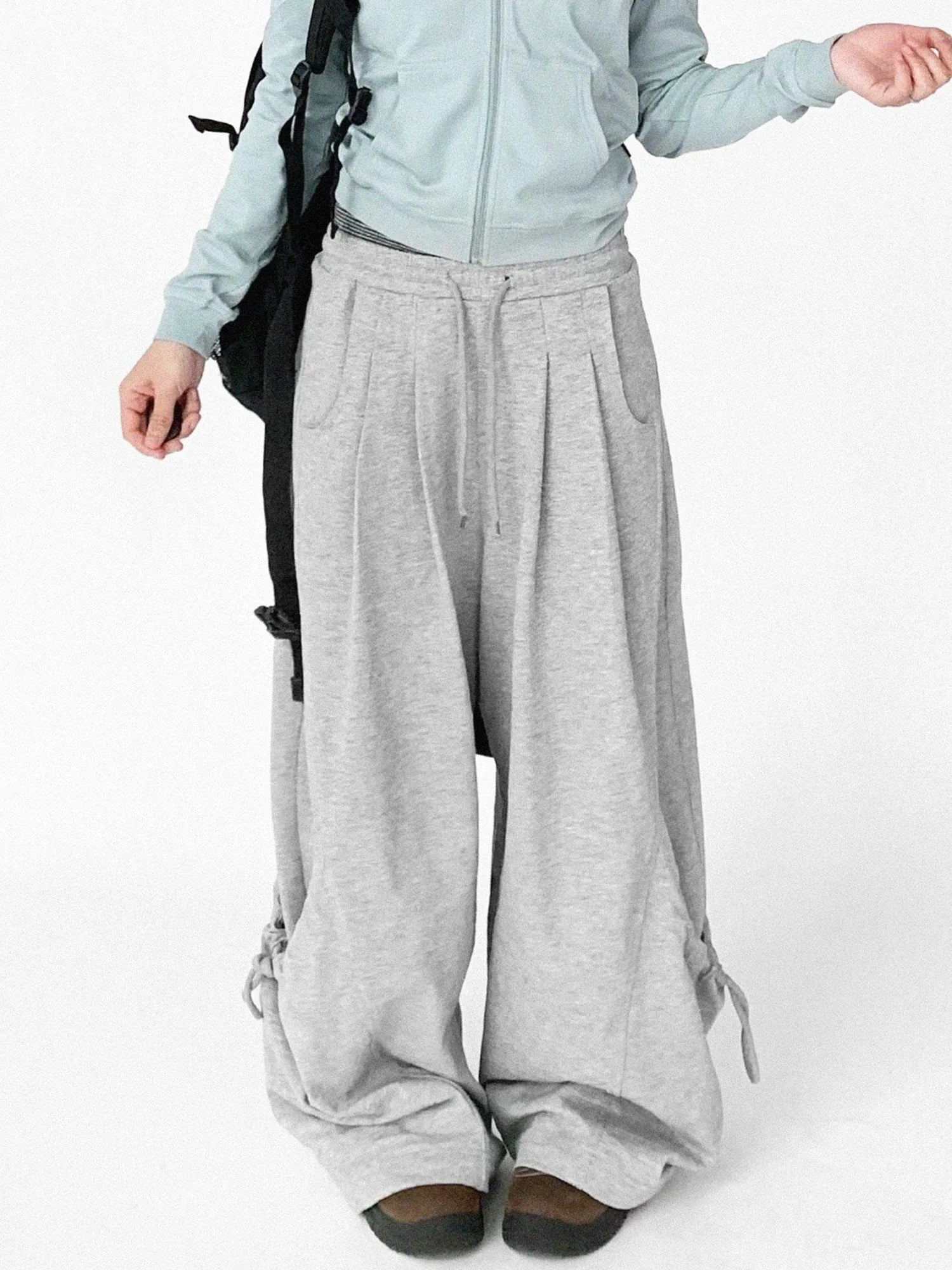 Relaxed Knit Trousers With Elastic Waist