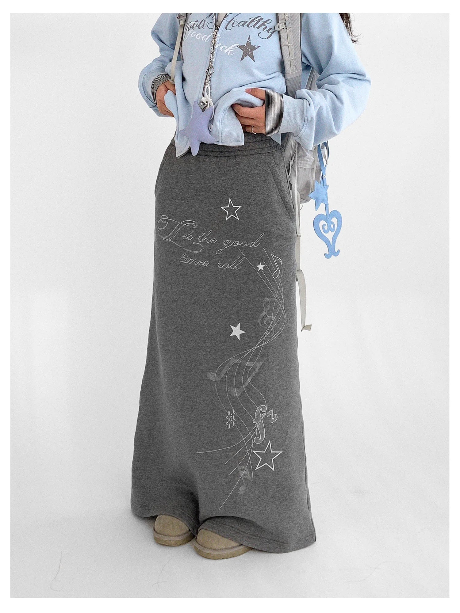 Resonant Note Flared A Line Skirt