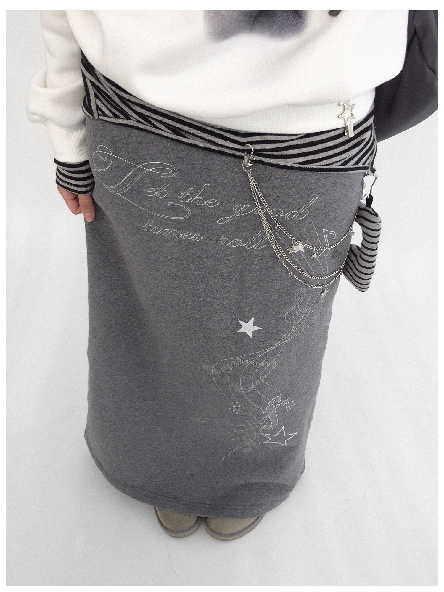 innomoood Resonant Note Flared A Line Skirt