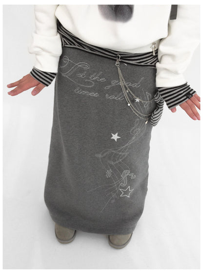innomoood Resonant Note Flared A Line Skirt