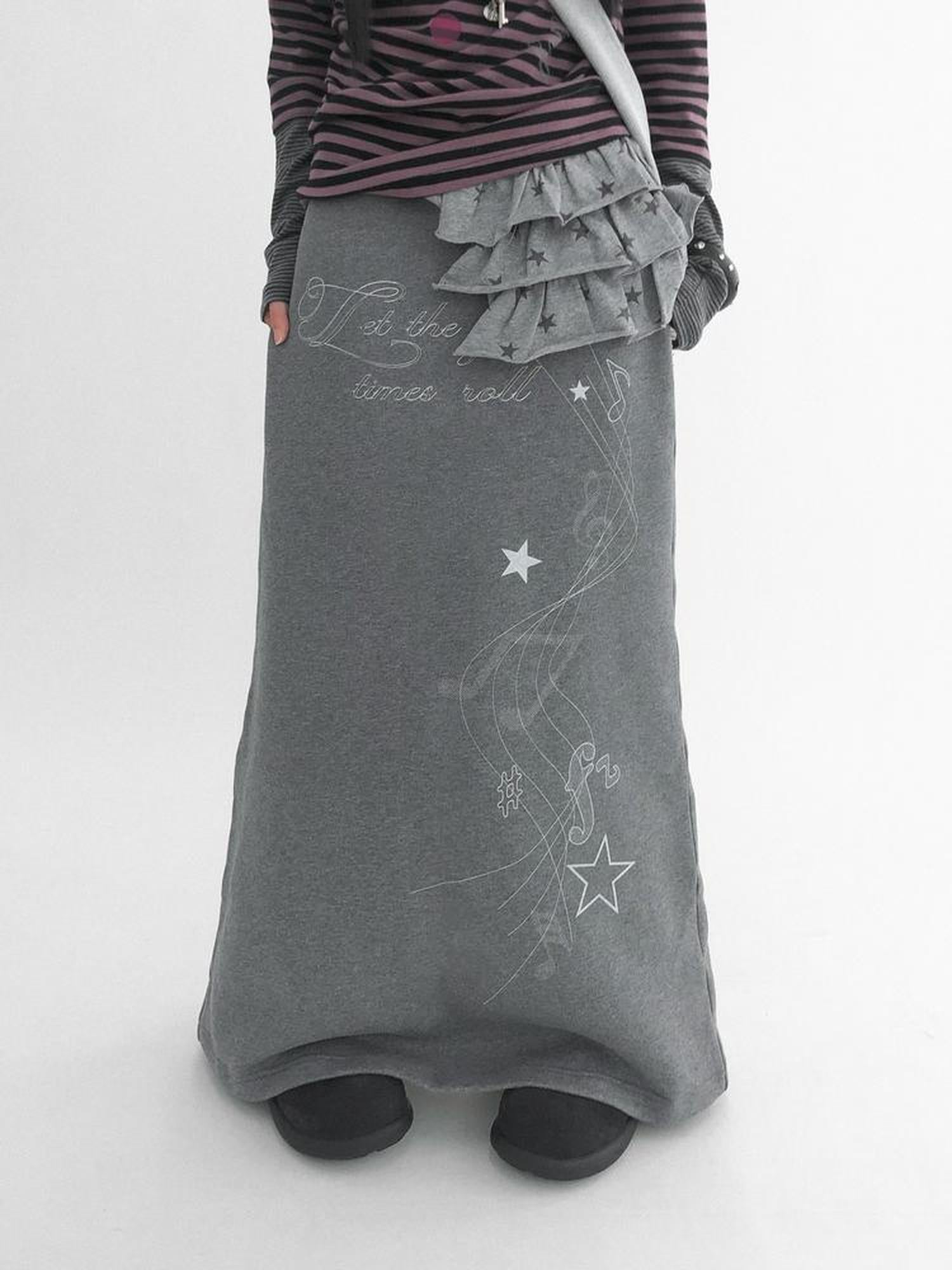 innomoood Resonant Note Flared A Line Skirt