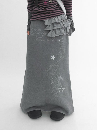 innomoood Resonant Note Flared A Line Skirt