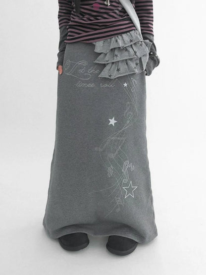 Resonant Note Flared A Line Skirt