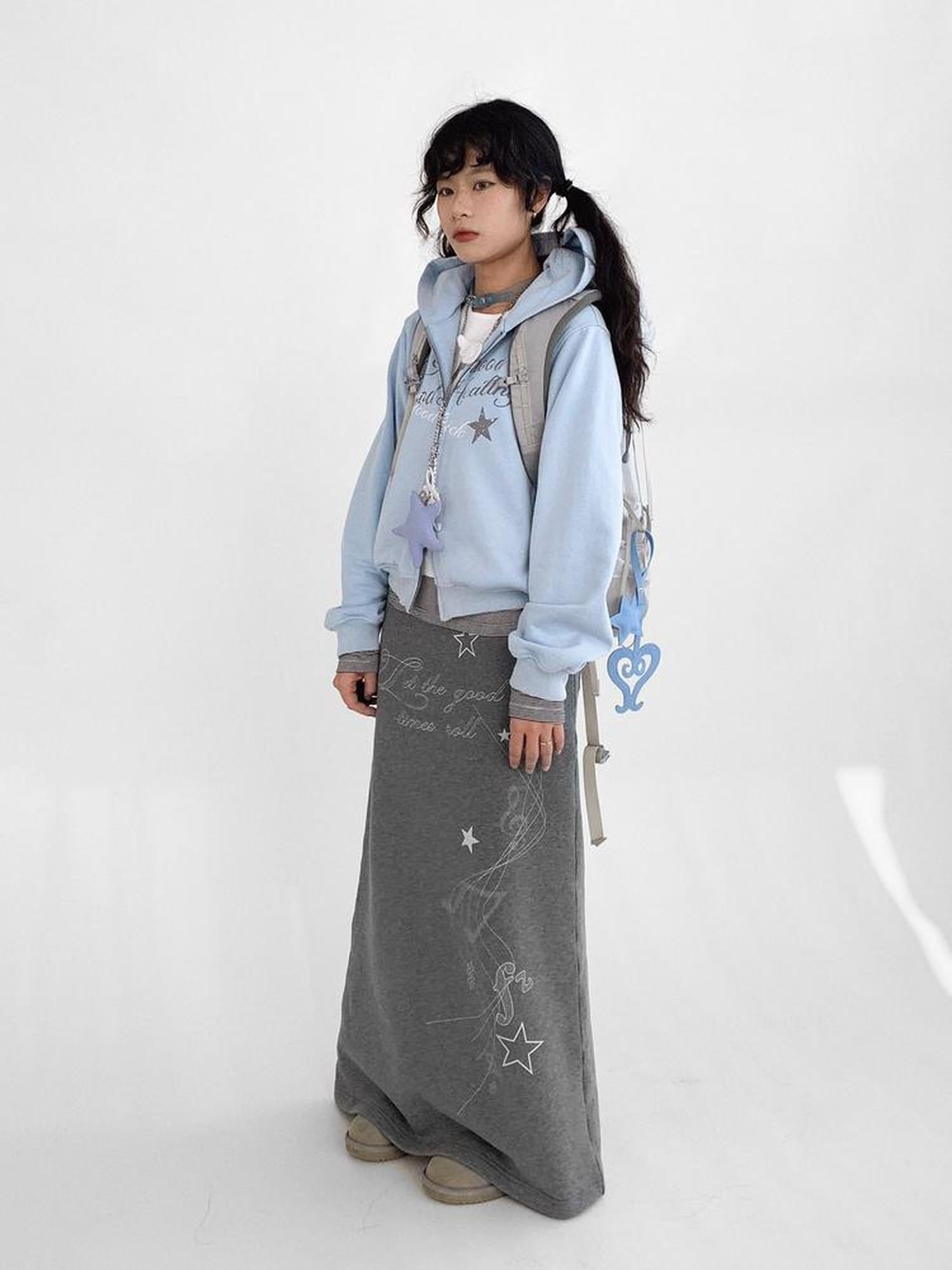 innomoood Resonant Note Flared A Line Skirt