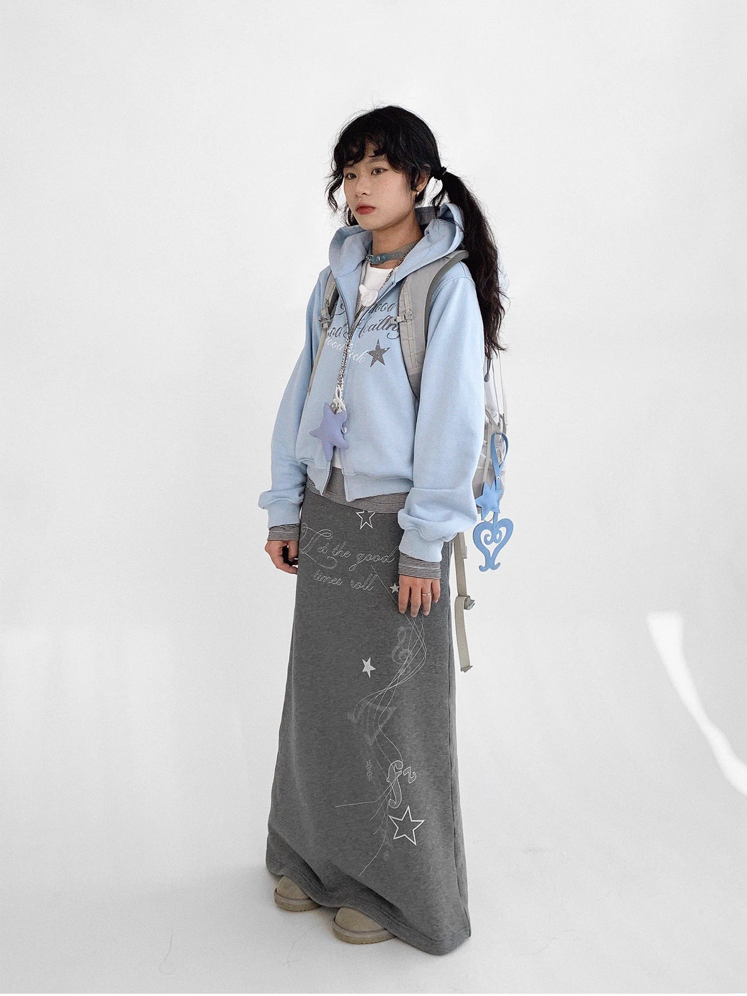 Resonant Note Flared A Line Skirt